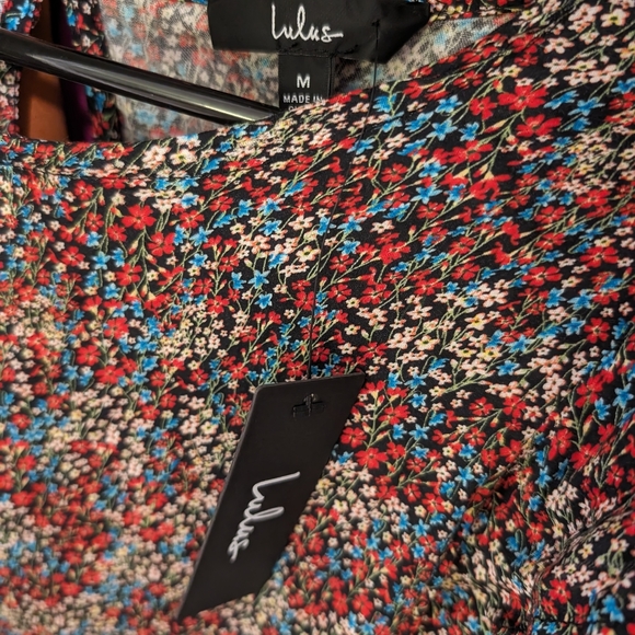 Lulu's Floral Print Midi Dress - Picture 2 of 5